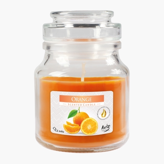 Lumânare pahar cu aromă de portocale