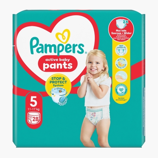 Scutece chiloțel Active Baby, mărimea 5, 11-17kg, 28 buc