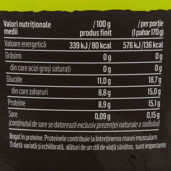 Iaurt Protein + cu mere, kiwi, chia și cereale, 0% grăsimi, 170g