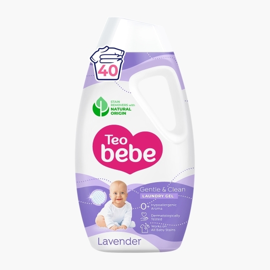 Detergent de rufe lichid pentru copii Gentle&Clean, lavandă, 40 spălări, 1.8l