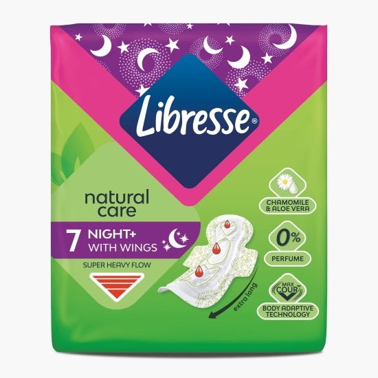 Absorbante Natural Care Night, 7 buc