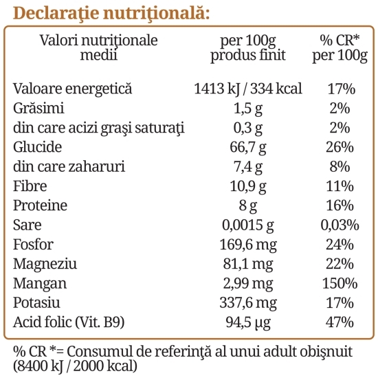 Făină de secară integrală 1kg