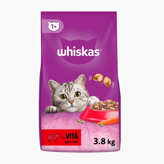 Hrană uscată pentru pisici adulte, 3.8kg, cu vită