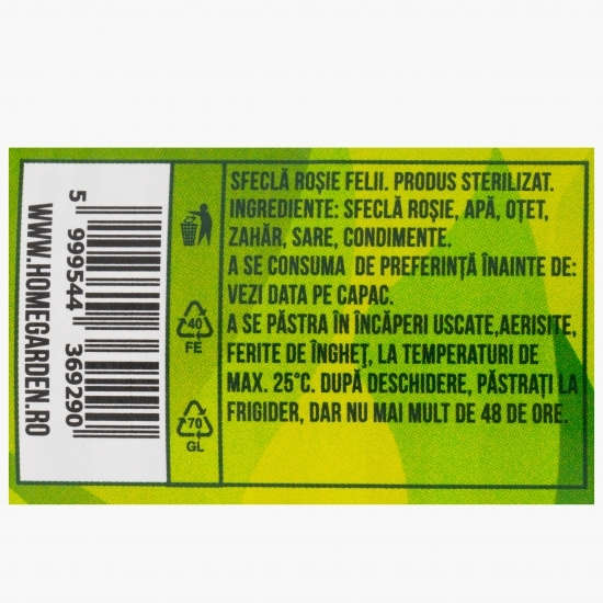 Sfeclă roșie felii 680g