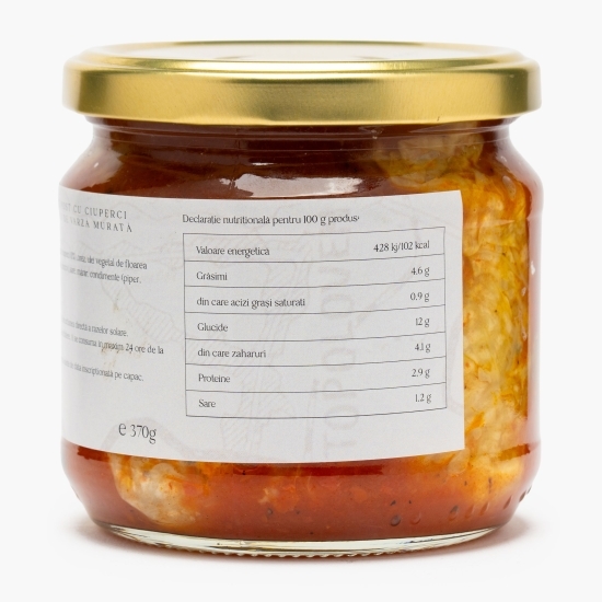 Sarmale de post cu ciuperci învelite în foi de varză murată 370g