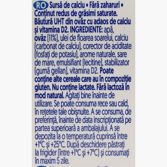 Băutură fără zahăr din ovăz, 1l