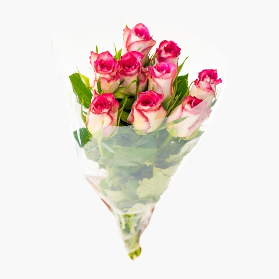 Buchet mixt 9 trandafiri, diverse culori
