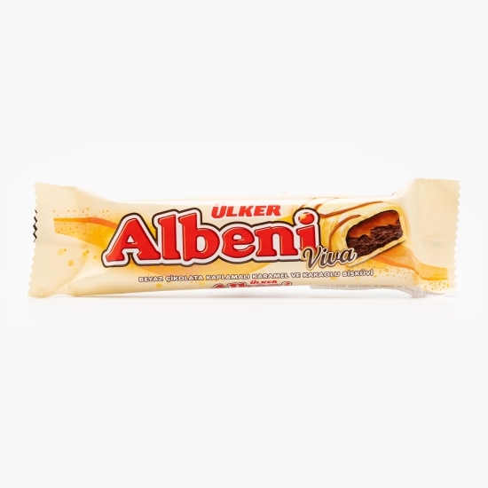 Baton de biscuit cu caramel glazurat cu ciocolată albă 36g