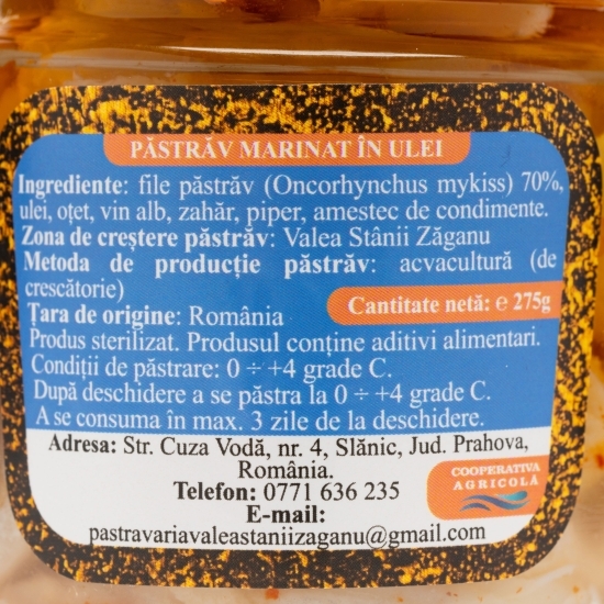 Păstrăv marinat în ulei 200g