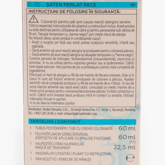Vopsea de păr permanentă Color 6-16 șaten rece perlat 142.5ml