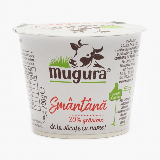 Smântână 20% grăsime 200g