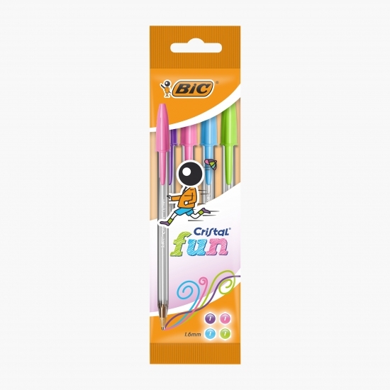 Set 4 pixuri Cristal Fun asortate
