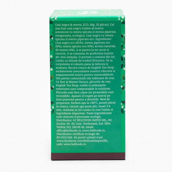 Ceai eco ceai negru și mentă 40g