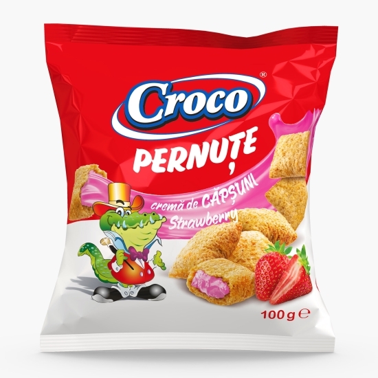 Pernuțe umplute cu cremă căpșuni 100g