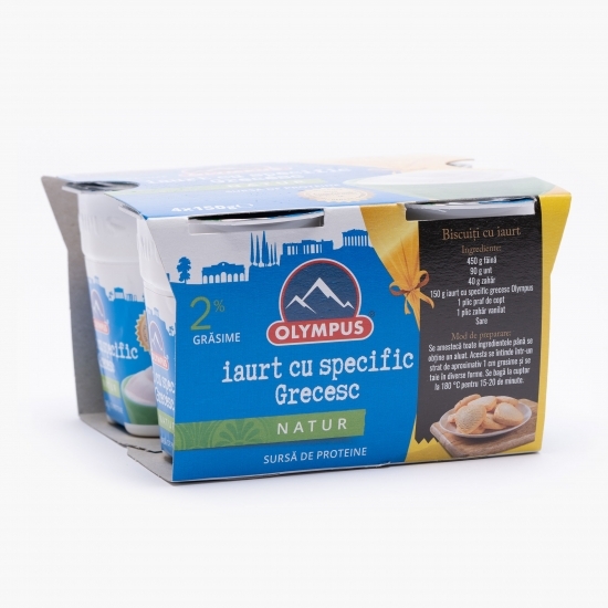 Iaurt cu specific grecesc, 2% grăsime 4x150g