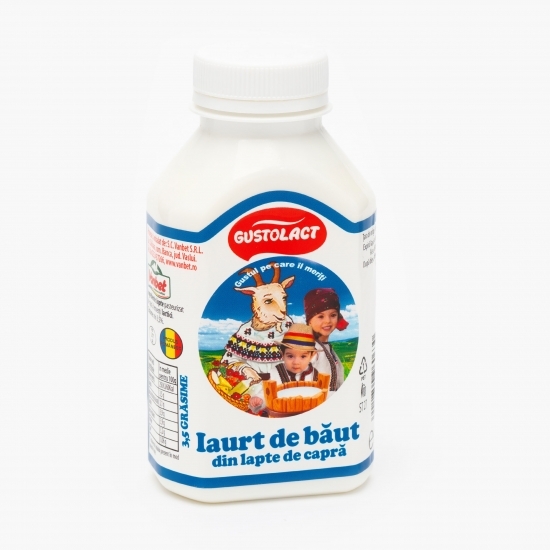Iaurt de băut din lapte de capră, minim 3.5% grăsime 300g