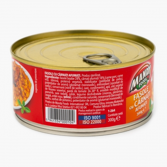Fasole cu cârnați afumați 300g