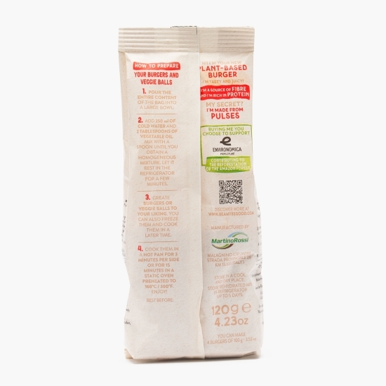 Amestec uscat pe bază de plante pentru burger și chiftele de legume, cu aromă de vită 120g