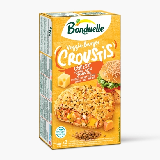 Burger cu dovleac, emmental și linte Cheesy Croustis 2 buc 240g