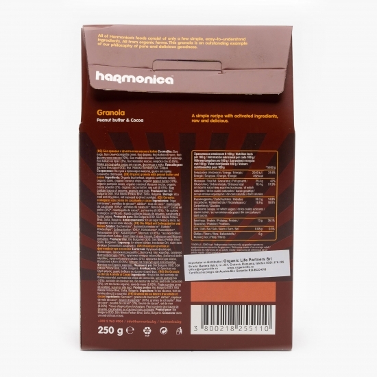 Granola cco cu cremă de arahide și cacao fără gluten 250g