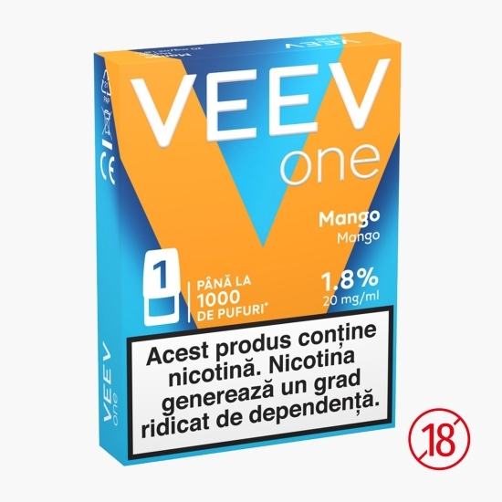 Capsulă pentru țigară electronică Mango 1.8%, 20mg/ml nicotină, 1000 puffs