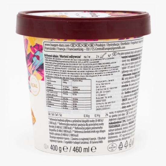 Înghețată de vanilie cu nuci macadamia 460ml