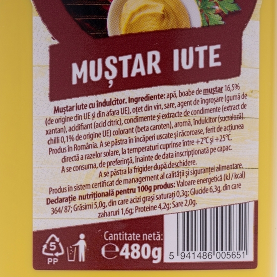 Muștar iute 480g