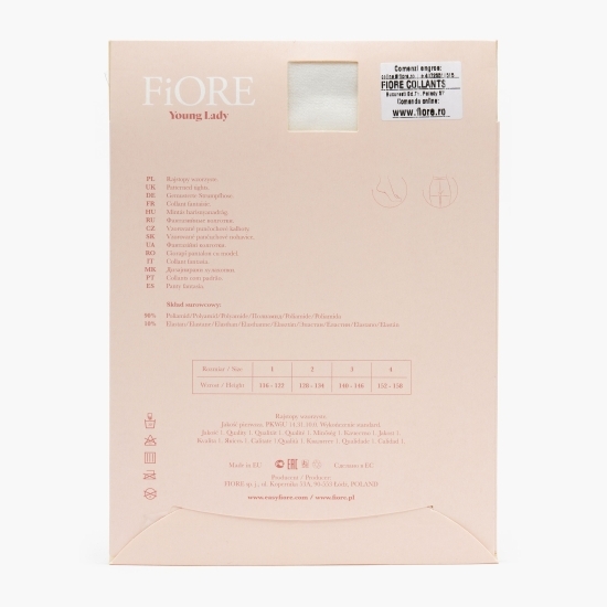 Ciorap Young Lady Stripes Off White 116/122cm