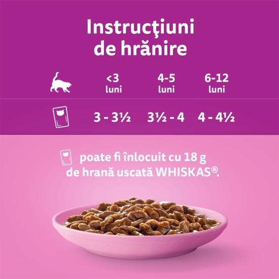 Hrană umedă pentru pisici junior, 12x85g, Mese Clasice în sos cu vită, pui, miel și pasăre