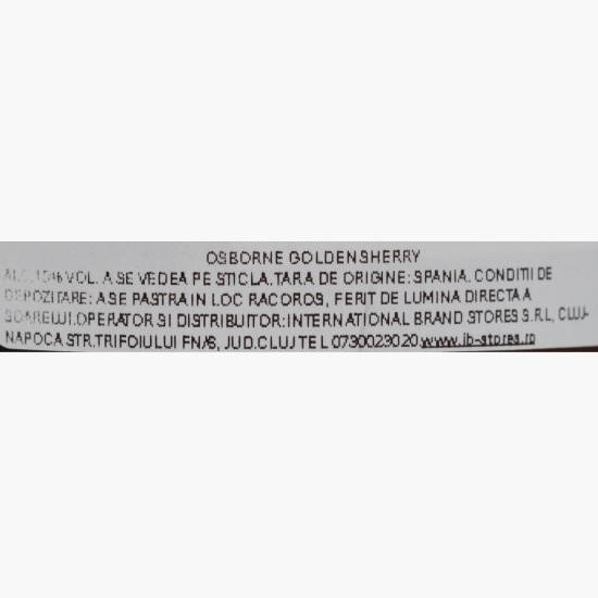 Vin alb Sherry Medium Golden, 15%, 0.75l