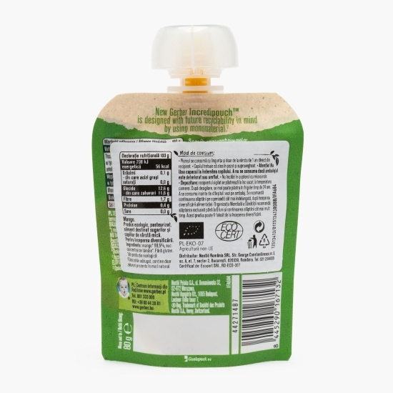 Piure ecologic de mango, 80g, +4 luni