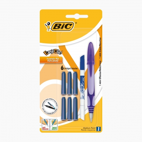 Stilou Easy Clic Standard + 6 rezerve cerneală + 1 mini pic