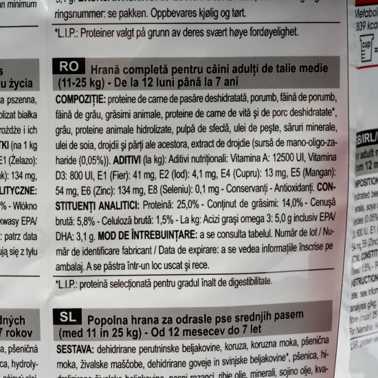 Hrană uscată pentru câini, 4Kg, Medium Adult