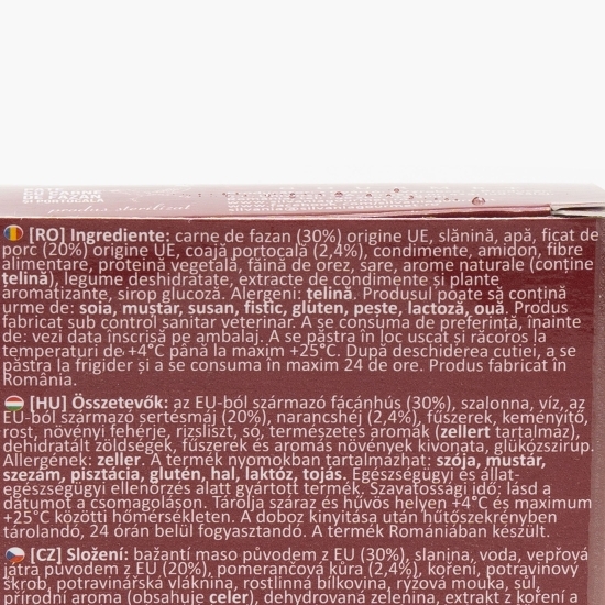 Pate cu carne de fazan și portocală 100g