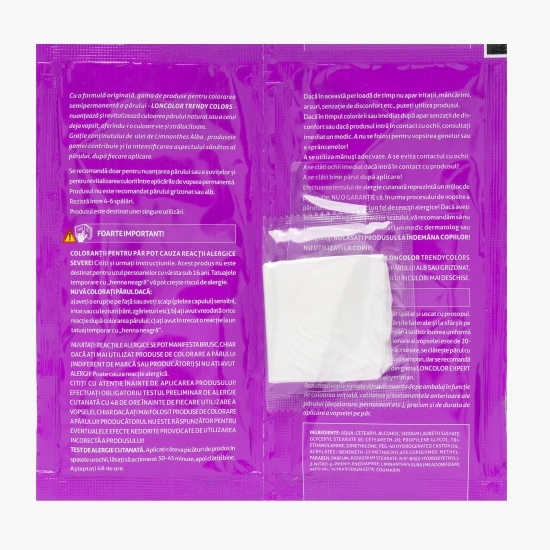 Vopsea semipermanentă pentru păr V2 violet Glam plicuri 2x25ml