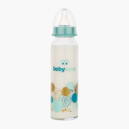 Biberon sticlă 240ml, 0-24 luni