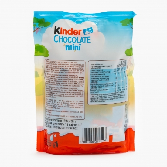 Batoane mini de ciocolată cu lapte 120g