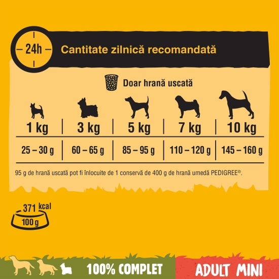 Hrană uscată pentru câini adulți de talie mică, 2kg, cu pui și legume