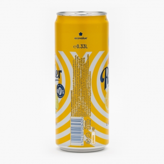 Bere fără alcool aromatizată cu gust de lămâie și lime doză 0.33l