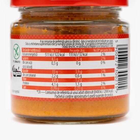Pastă tartinabilă vegetală cu roșii cu năut 160g