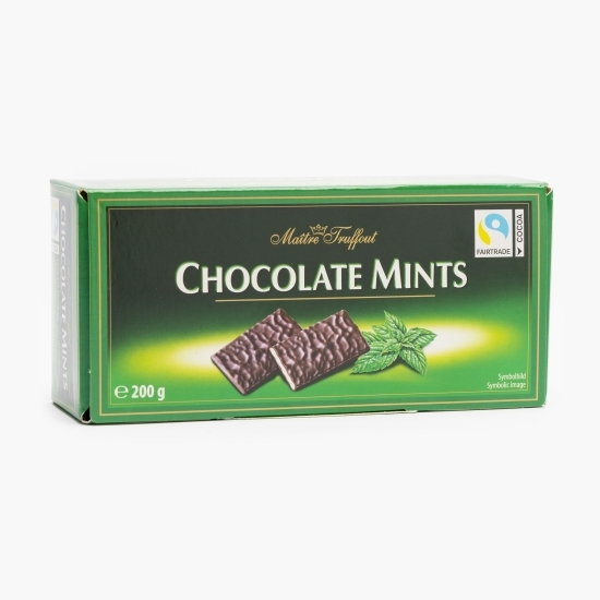 Ciocolată neagră cu cremă de mentă 200g