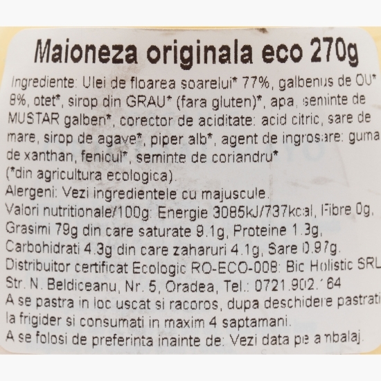 Sos maioneză eco 270g