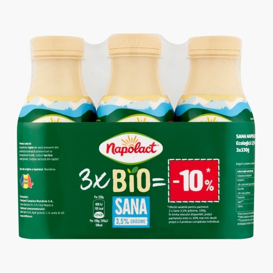 Sana eco 3.5% grăsime 3x330g