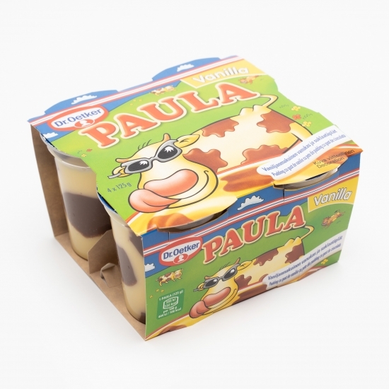Budincă Paula cu gust de vanilie și ciocolată 4x125g
