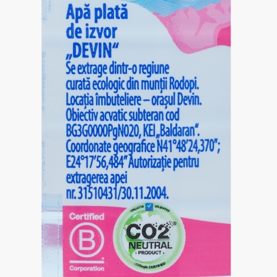 Apa minerală naturală plată de izvor 0.75l