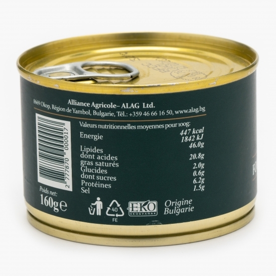 Bloc de foie gras de rață 30% bucăți întregi 160g