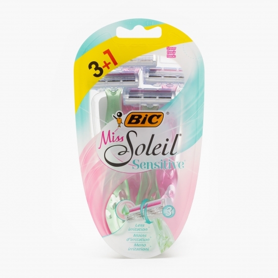 Aparat de ras pentru femei Miss Soleil Sensitive 3 lame, 3+1 buc