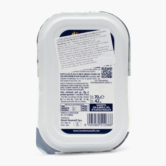 File de anșoa în ulei 100% italian Cantabriche 70g