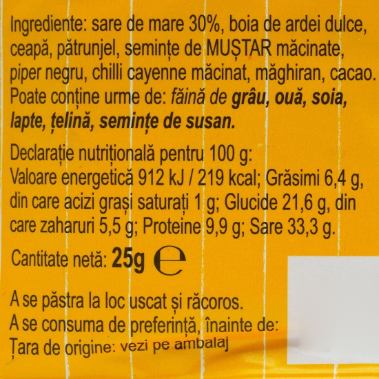 Amestec de condimente pentru burger 25g