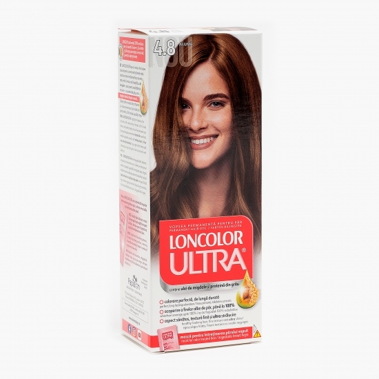 Vopsea permanentă pentru păr Ultra 4.8 Alună 100ml